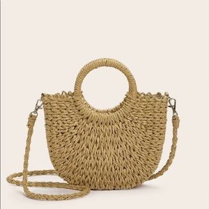 Boho Straw Plaited Cross bag